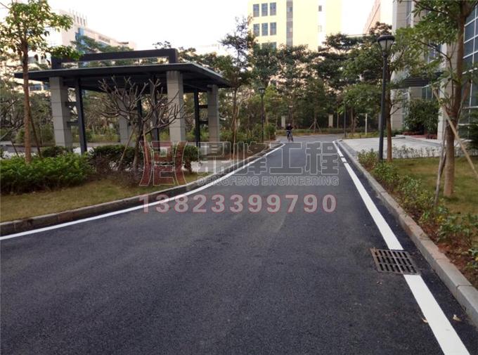 深圳坑梓理邦园区道路标线工程