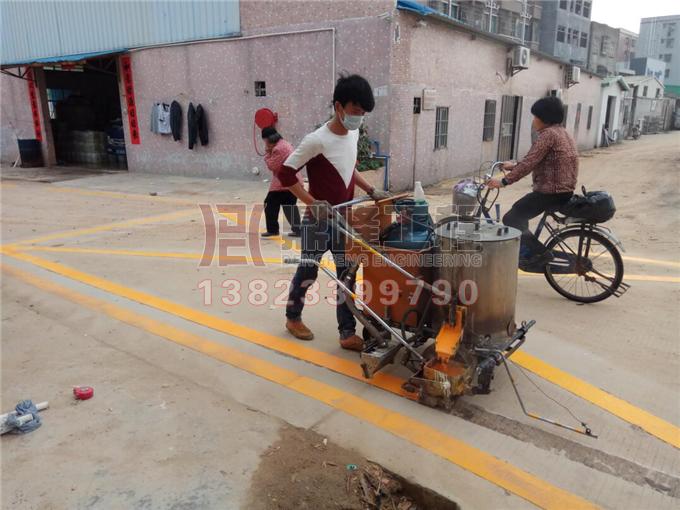 东莞黄江星光村道路划线工程