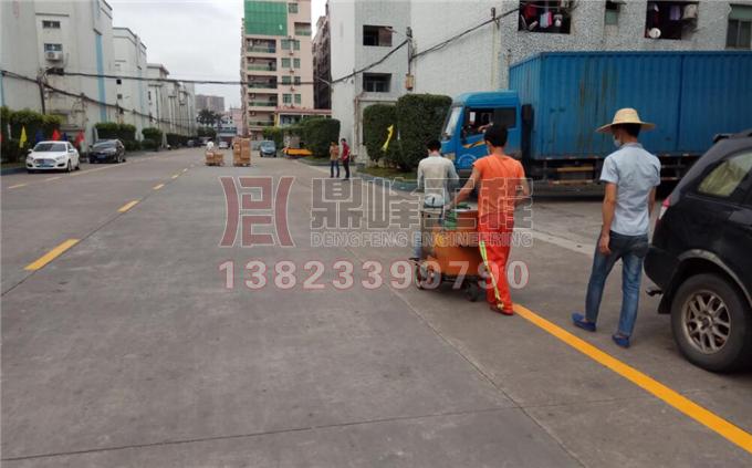 公明玉律第二工业区道路标线工程