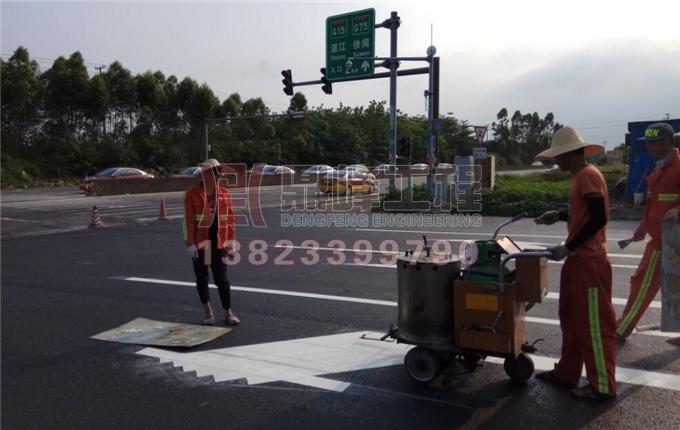 S374省道高阳考场路标线工程