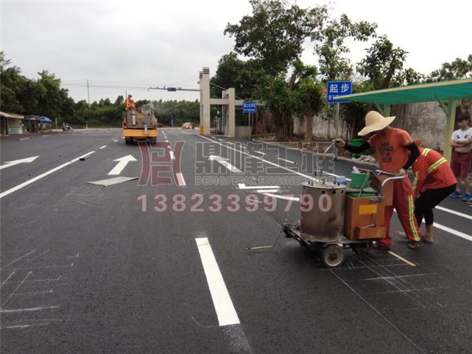 S374省道高阳考场路标线工程