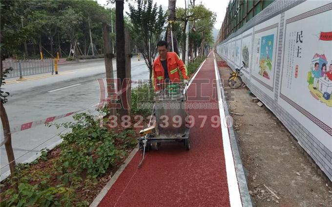 宝安上川路绿道划线