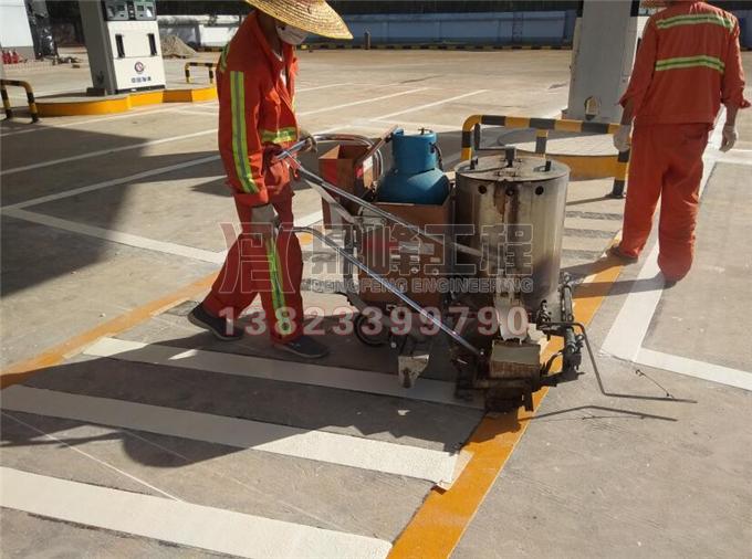 中国海油加油站标线标识划线施工