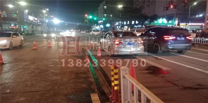 新民路道路划线施工