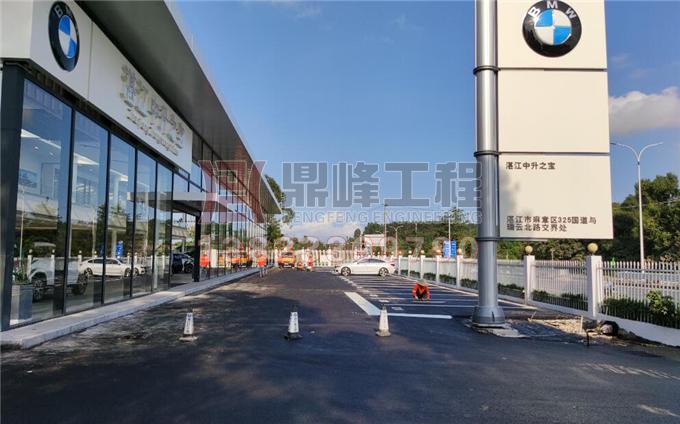 湛江中升之宝BMW4S店停车位划线|4S店划线|宝马店划线|车位划线
