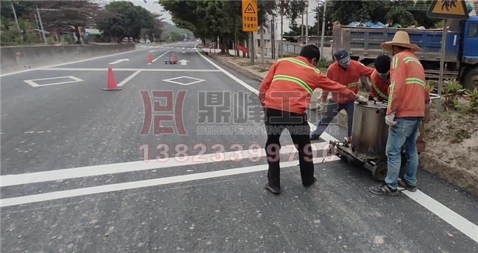 湛江官渡国道热熔标线划线